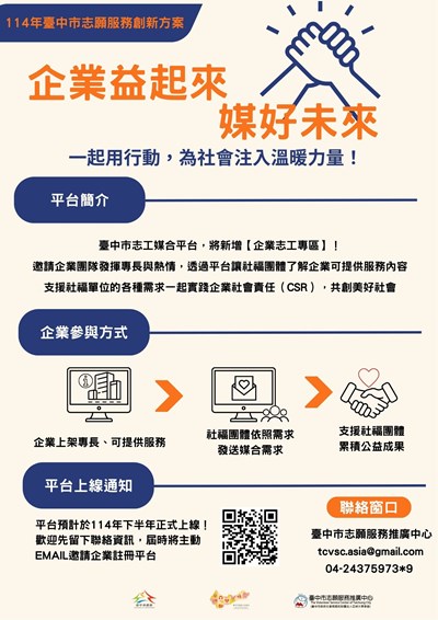 「企業益起來,媒好未來」